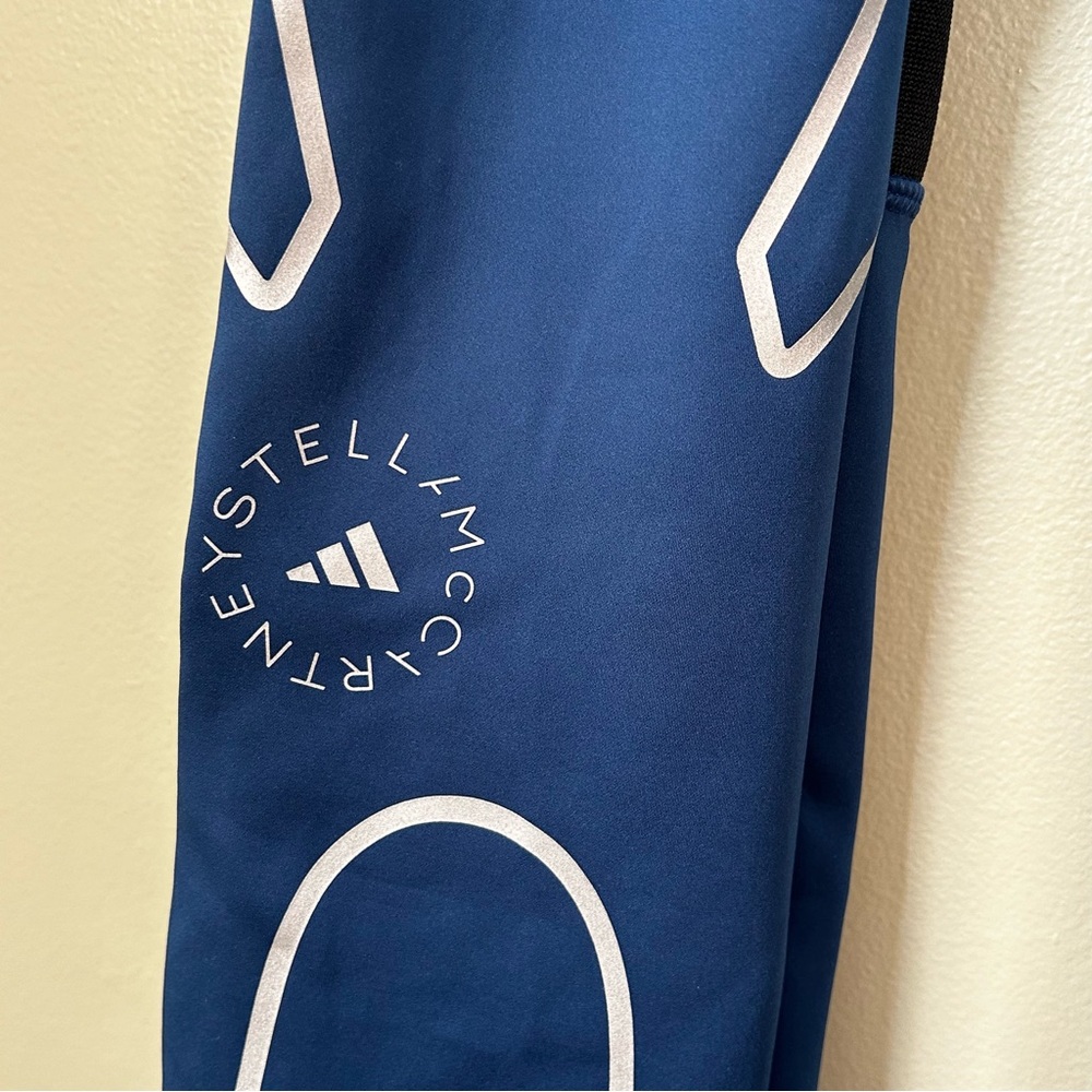 ADIDAS BY STELLA MCCARTNEY Knitmix Flare Leggings xs blue moto‎ pants - Picture 6 of 14